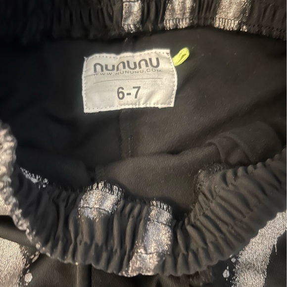 Nununu zip up with matching terry lined pants spray paint smile design size 6/7 - Picture 7 of 7